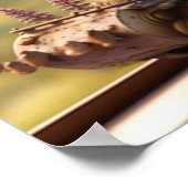 キュートなリスがトレインアートパーソナライズされた子供部屋 ポスター (角)