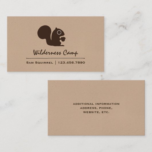 キュートなリスとドローン |ウッドランド野生生物 名刺 (正面/裏面)