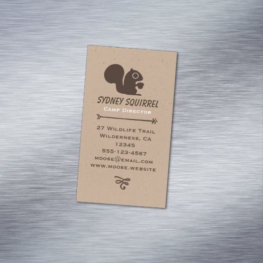 キュートなリスとドローン |野生動物 マグネット名刺 (インサイチュ)