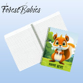 キュートなリスの森の動物の漫画グラフィック ノートブック