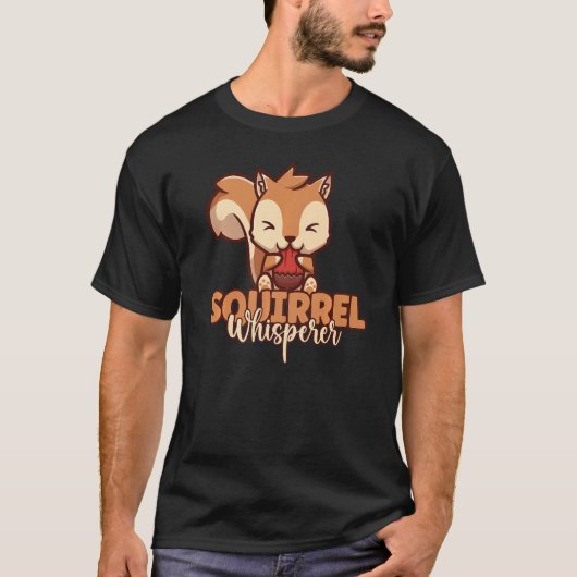 キュートなリスの食べささやきリス Tシャツ (正面)