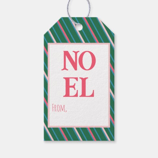 キュートなリバーシブルカラフルクリスチャン ギフトタグ (正面)