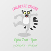 キュートなリングの尻尾踊り漫画イラストレーション ウィンドウサイン (シート)