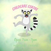 キュートなリングの尻尾踊り漫画イラストレーション ウィンドウサイン (シート3)