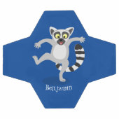 キュートなリングの尻尾踊り漫画イラストレーション サッカーボール (フラット)