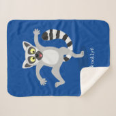 キュートなリングの尻尾踊り漫画イラストレーション シェルパブランケット (正面(横))