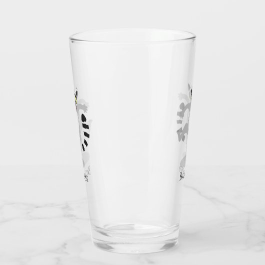 キュートなリングの尻尾踊り漫画イラストレーション タンブラーグラス (左)