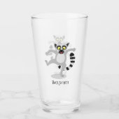 キュートなリングの尻尾踊り漫画イラストレーション タンブラーグラス (正面)