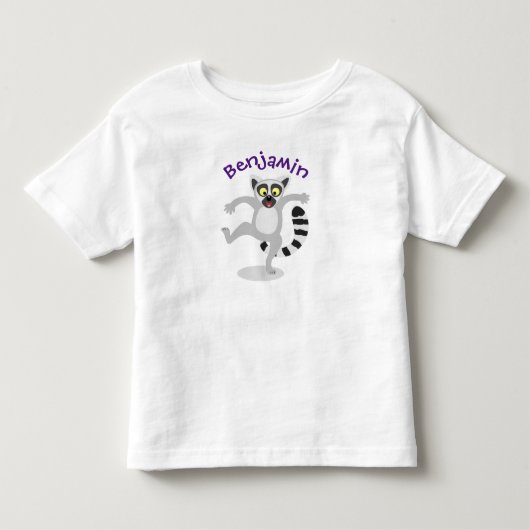 キュートなリングの尻尾踊り漫画イラストレーション トドラーTシャツ (正面)