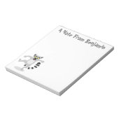 キュートなリングの尻尾踊り漫画イラストレーション ノートパッド (回転)