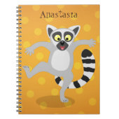 キュートなリングの尻尾踊り漫画イラストレーション ノートブック (正面)