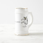 キュートなリングの尻尾踊り漫画イラストレーション ビールジョッキ (正面右)