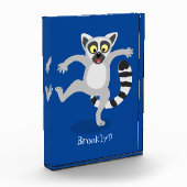 キュートなリングの尻尾踊り漫画イラストレーション フォトブロック (左)