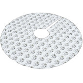 キュートなリングの尻尾踊り漫画イラストレーション ブラッシュドポリエステルツリースカート (アングル)