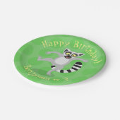 キュートなリングの尻尾踊り漫画イラストレーション ペーパープレート (アングル)