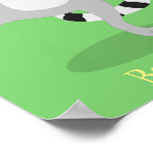 キュートなリングの尻尾踊り漫画イラストレーション ポスター (角)