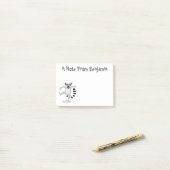 キュートなリングの尻尾踊り漫画イラストレーション ポストイット (デスク上)