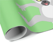 キュートなリングの尻尾踊り漫画イラストレーション ラッピングペーパー (ロールコーナー)