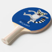 キュートなリングの尻尾踊り漫画イラストレーション 卓球ラケット (正面アングル)