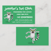 キュートなリングの尻尾踊り漫画イラストレーション 名刺 (正面/裏面)