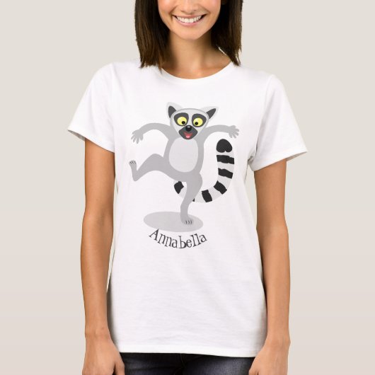 キュートなリングの尻尾踊り漫画イラストレーション Tシャツ (正面)