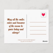 キュートなレインボーとリーフ秋 | ポストカード (裏面)