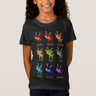 キュートなレインボートインデアタッキーなクリスマス Tシャツ