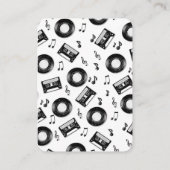 キュートなレコードレトロ音楽結婚詳細 エンクロージャーカード (裏面)