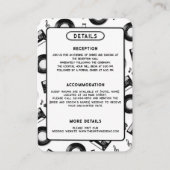 キュートなレコードレトロ音楽結婚詳細 エンクロージャーカード (正面)