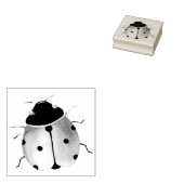 キュートなレディバグ木製切手 ラバースタンプ (押印)