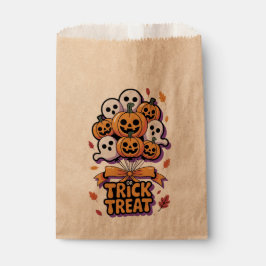 キュートなレトロなトリック・オア・トリートのハロウィンお菓子袋 フェイバーバッグ