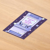 キュートなレトロアーケードゲームの子供の誕生日 アクリル招待状 (レイダウン)