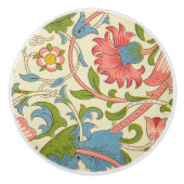 キュートなレトロパターンウィルラムモリスフローラブライト セラミックノブ (正面)