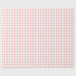 キュートなレトロピンクギンガムチェック柄 ラッピングペーパー