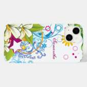 キュートなレトロフラワーと星 ギャル系グランジ Case-Mate iPhoneケース (裏面 (横))