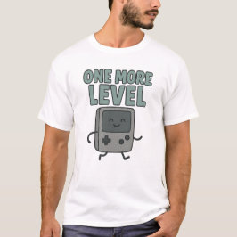 キュートなレトロ携帯ゲーム機 "ワンモアレベル" Tシャツ