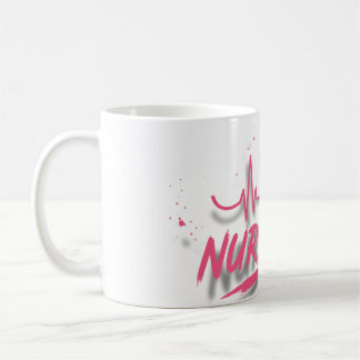 キュートなレトロ看護師ライフグラデーション コーヒーマグ コーヒーマグカップ
