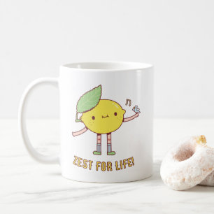キュートなレモンと鳥のゼストフォーライフ コーヒーマグカップ