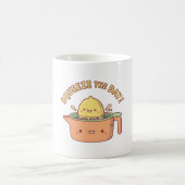 キュートなレモンの一日を生きるTシャツ コーヒーマグカップ (中央)