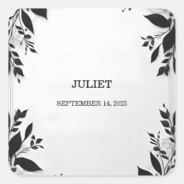 キュートなロープ ウェア タイング ザ ノット ブライダル シャワー スクエアシール