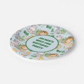 キュートなワイルドワン熱帯性ジャングルサファリ動物 ペーパープレート (アングル)