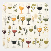 キュートなワインカップシール スクエアシール (正面)