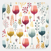 キュートなワインカップシール スクエアシール (正面)