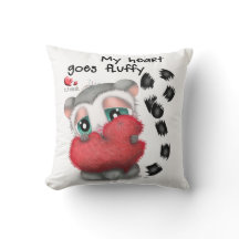 キュートなワオキツネネズミの大きなハートのぬいぐるみ抱擁
