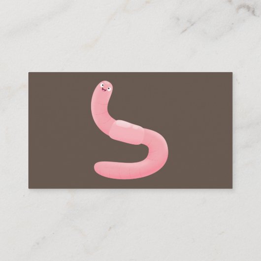 キュートなワーム農園の虫食い漫画の名刺 名刺 (裏面)