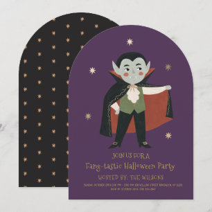 キュートなヴァンパイアのハロウィンパーティー 招待状