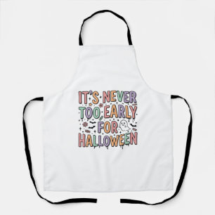 キュートなヴィンテージ・ハロウィン+ちょっと早いタイポグラフィTシャツ エプロン