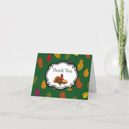 キュートな七面鳥かぼちゃパイ感謝祭 |カスタマイズ サンキューカード
