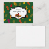 キュートな七面鳥かぼちゃパイ感謝祭 |カスタマイズ ノートカード (正面/裏面)