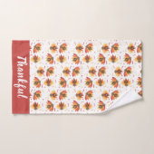 キュートな七面鳥パターン感謝カラフル バスタオルセット (ハンドタオル)